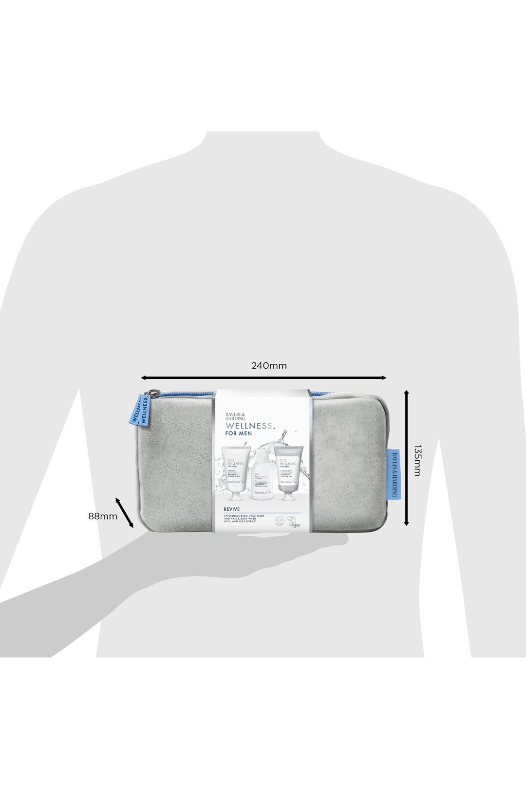 Baylis & Harding Wellness For Men Revived & Ready Wash Bag Gift Set Multi image 7