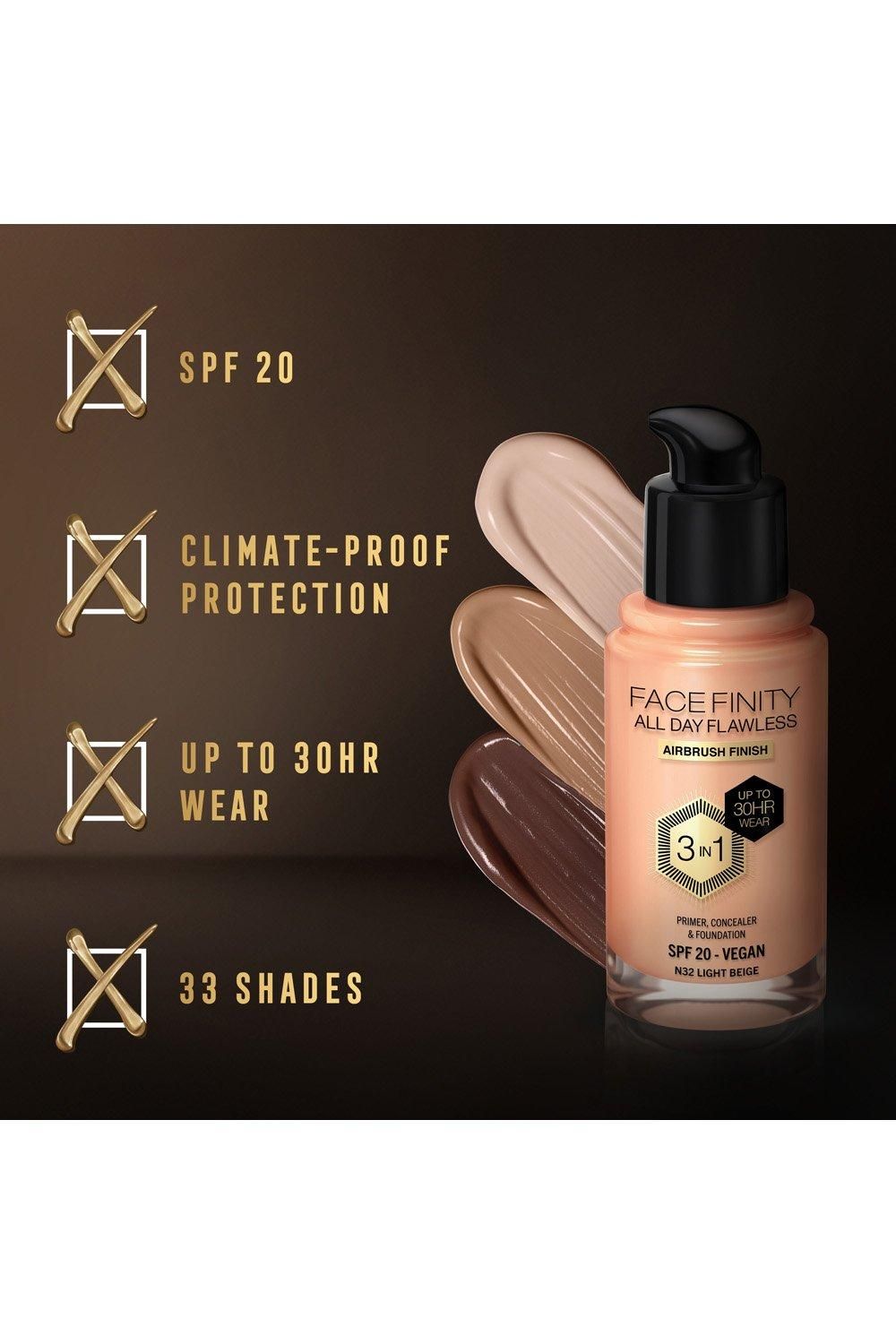 Max Factor Facefinity All Day Flawless 3 in 1 Vegan Foundation Light Beige image 6