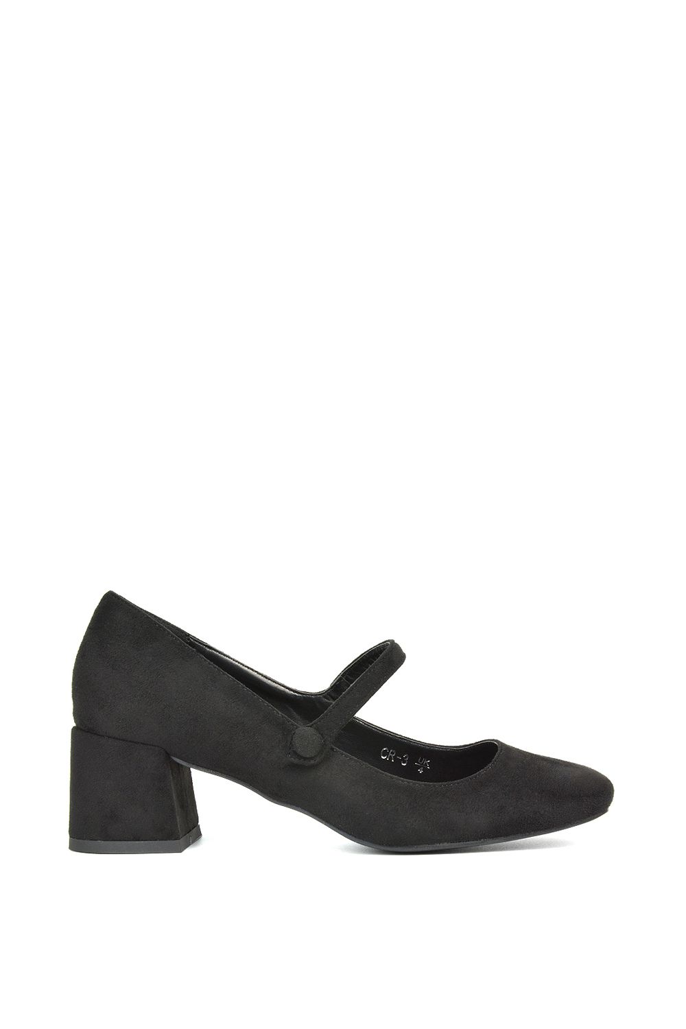 XY London 'Leneka' Low Block Heel Slip On Court Shoes With Front Strap image 1