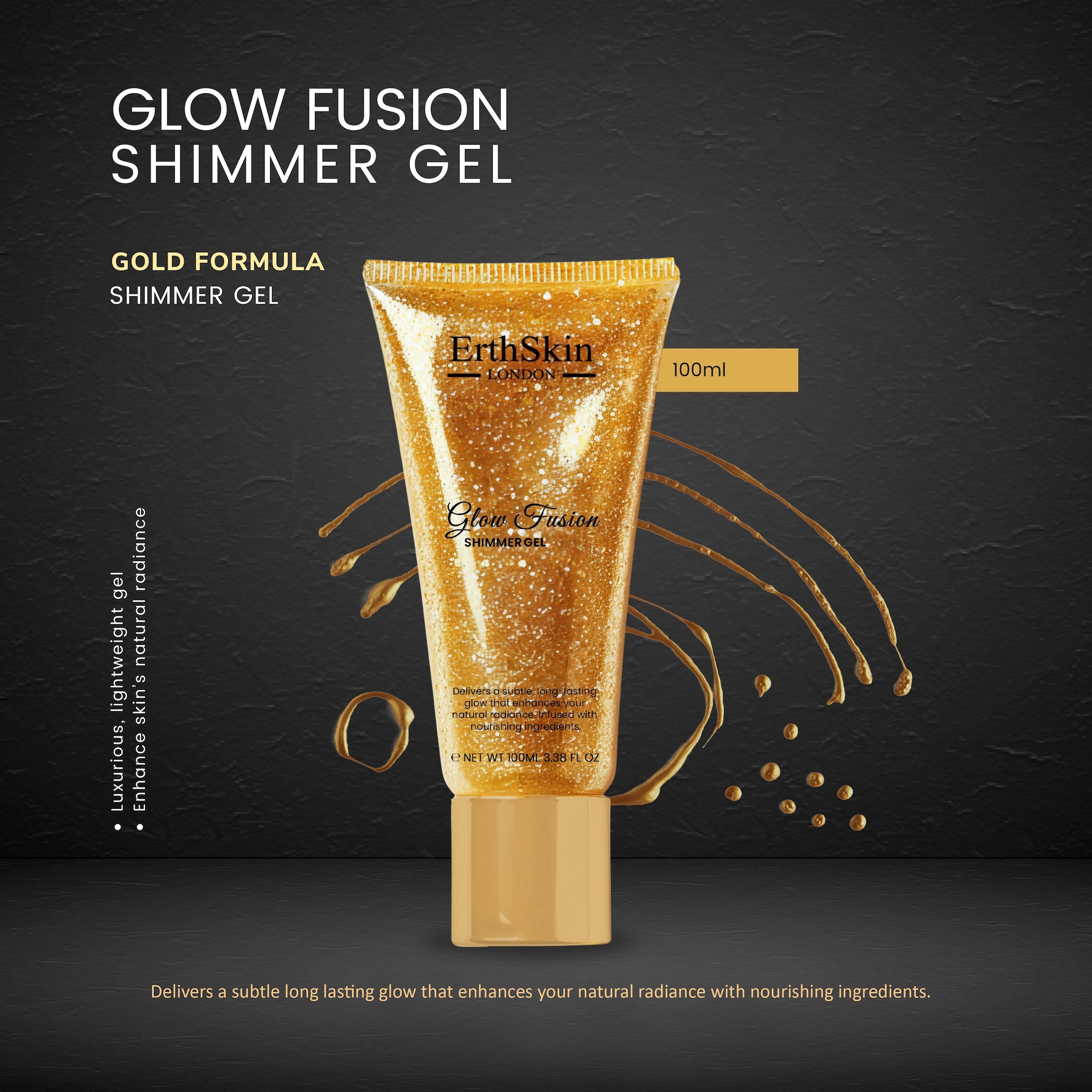 Erth Skin London Glow Fusion Shimmer Gel 100ml image 2