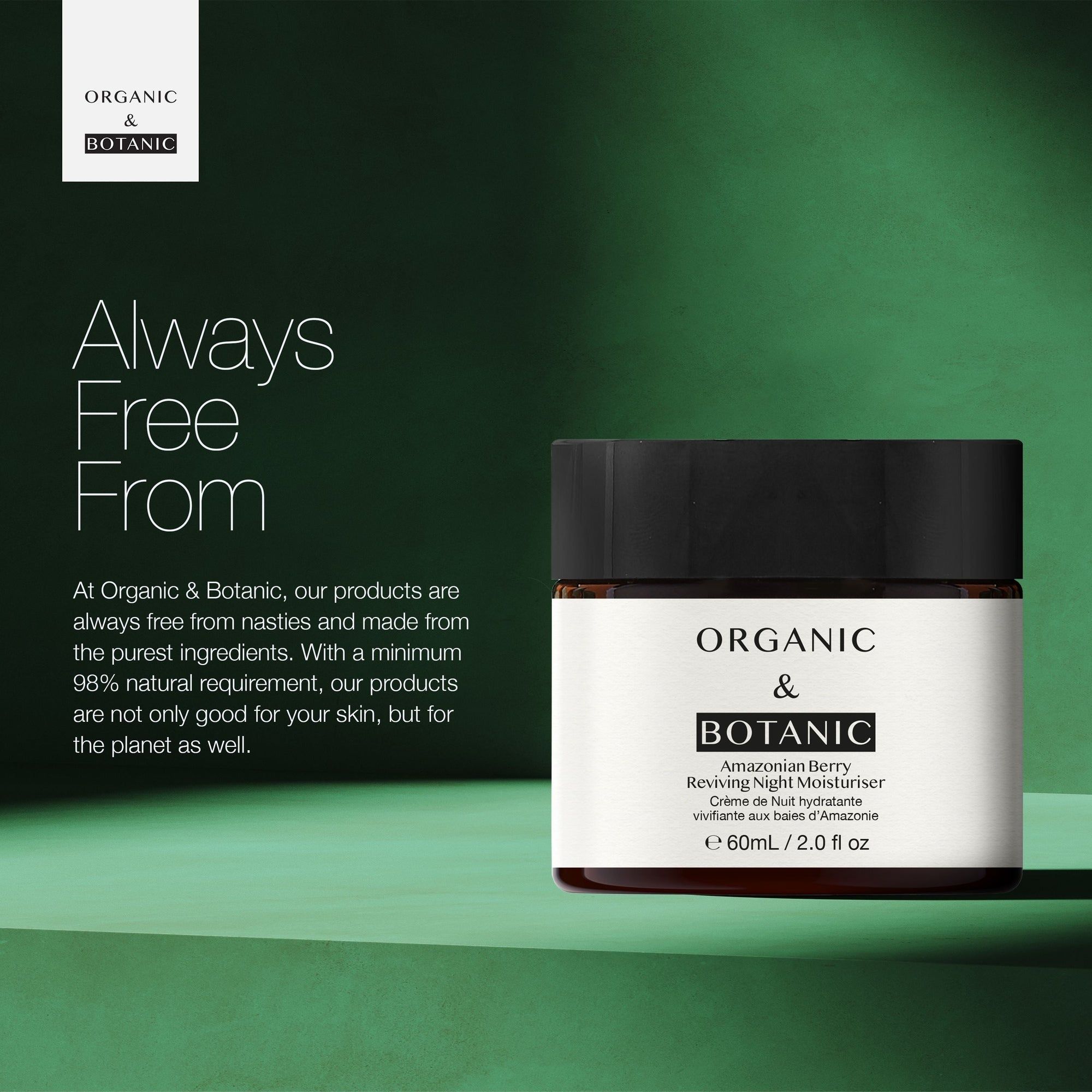 Organic & Botanic Amazonian Berry Night Moisturiser 60ml image 3