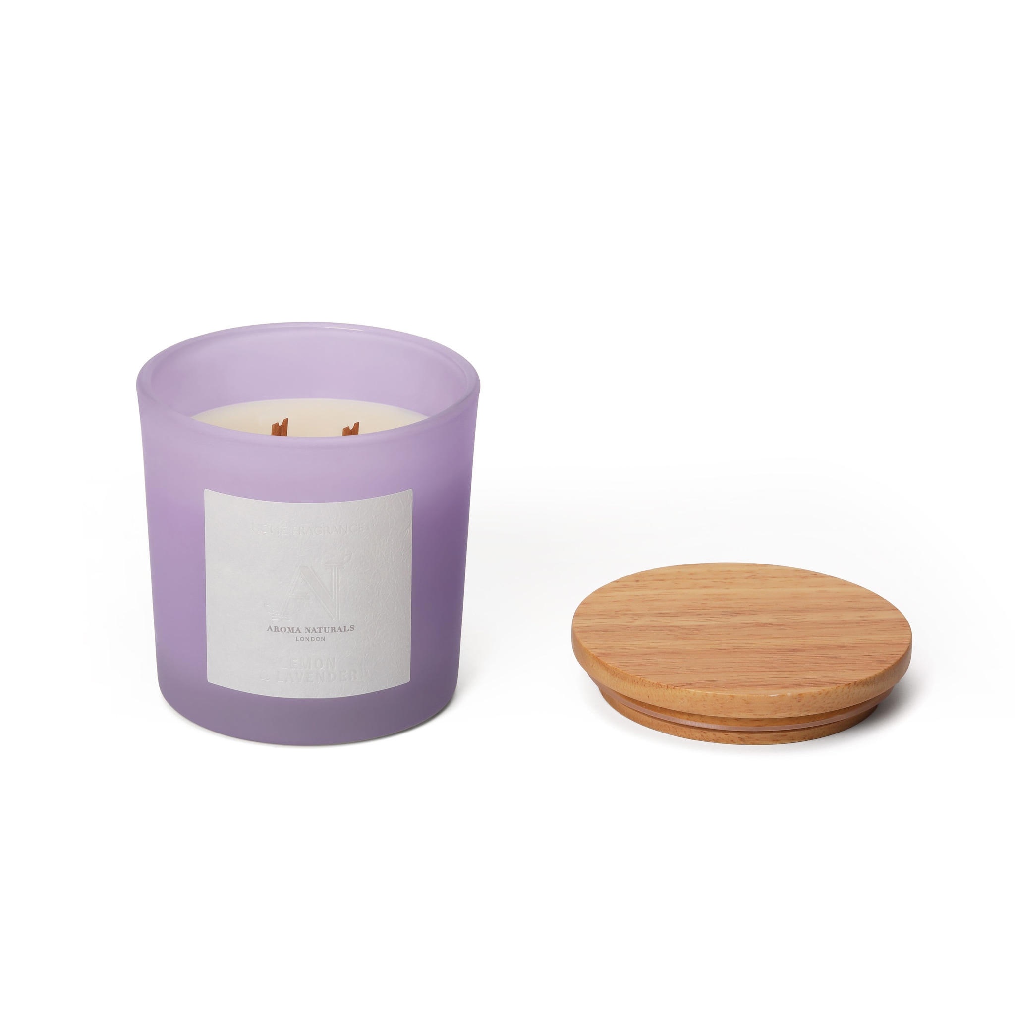 Aroma Naturals Frosted Decadence Glass Candle - Vanilla Bean Scent image 3