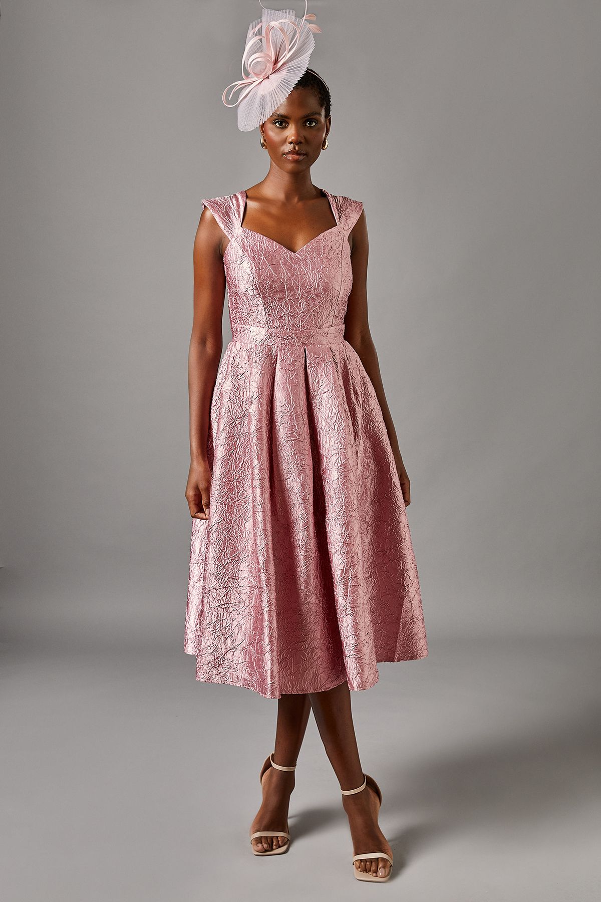 Coast Sweetheart Jacquard Midi Dress Blush image 1