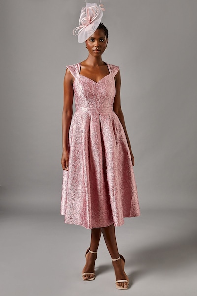 Coast Sweetheart Jacquard Midi Dress Blush