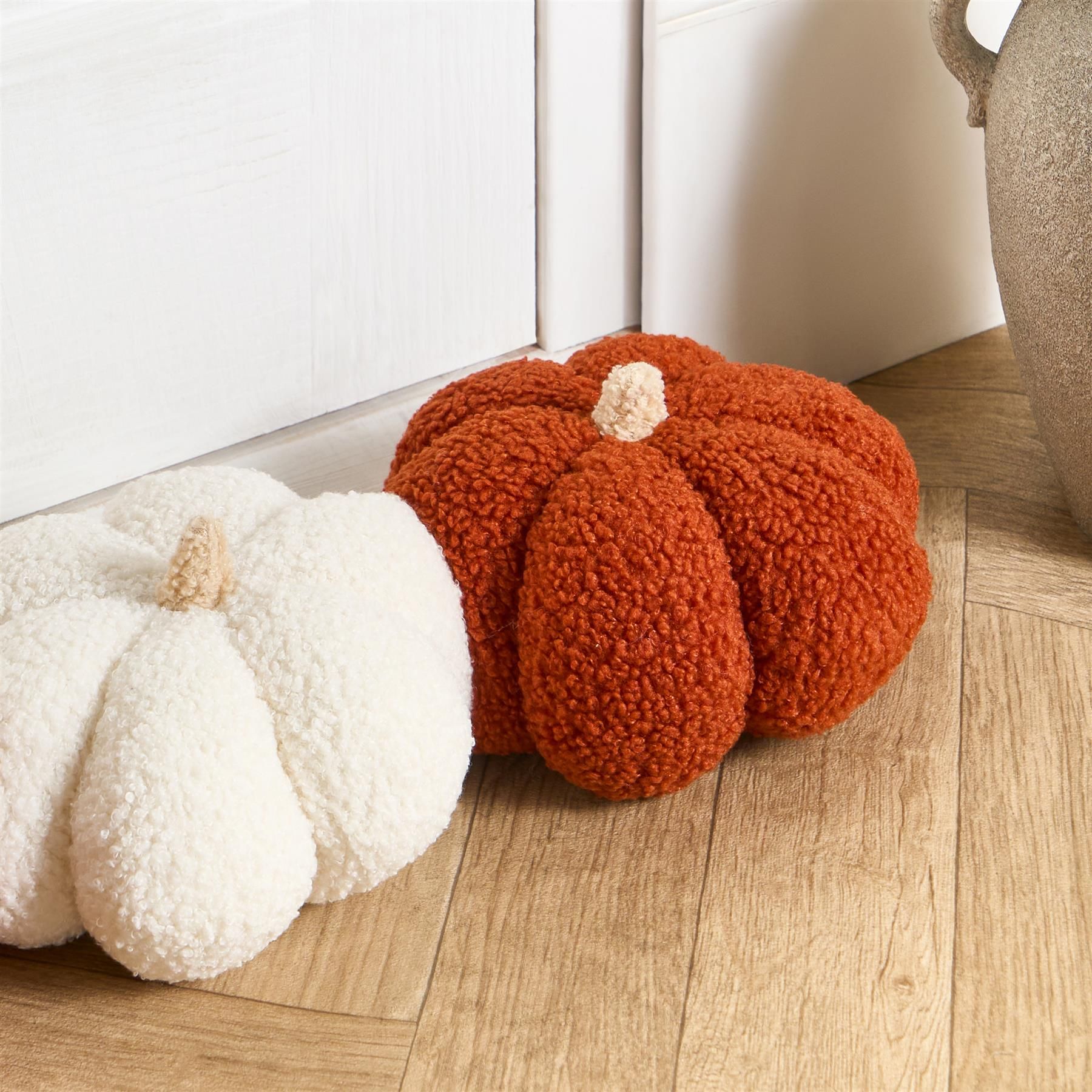 OHS Pumpkin Shaped Boucle Decorative Draught Excluder image 8