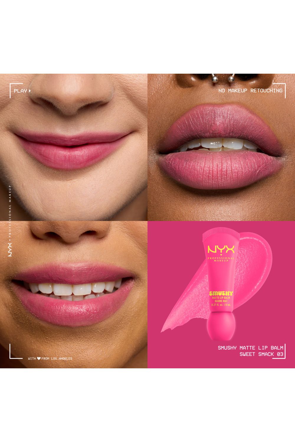 NYX Professional Makeup Smushy Matte Lip Balm 8ml Sweet Smack image 5