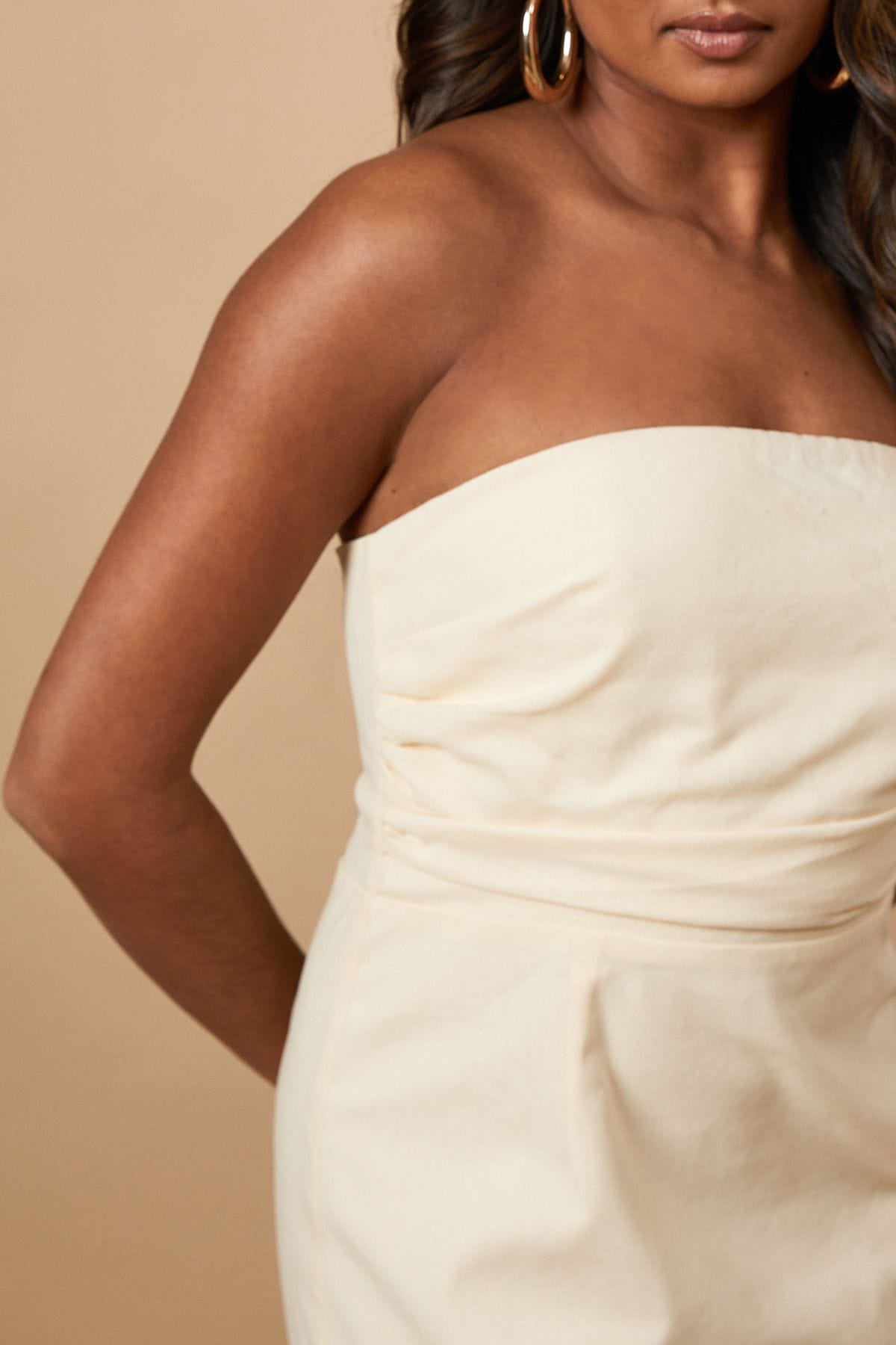 Oasis Strapless Maxi Dress Stone image 4