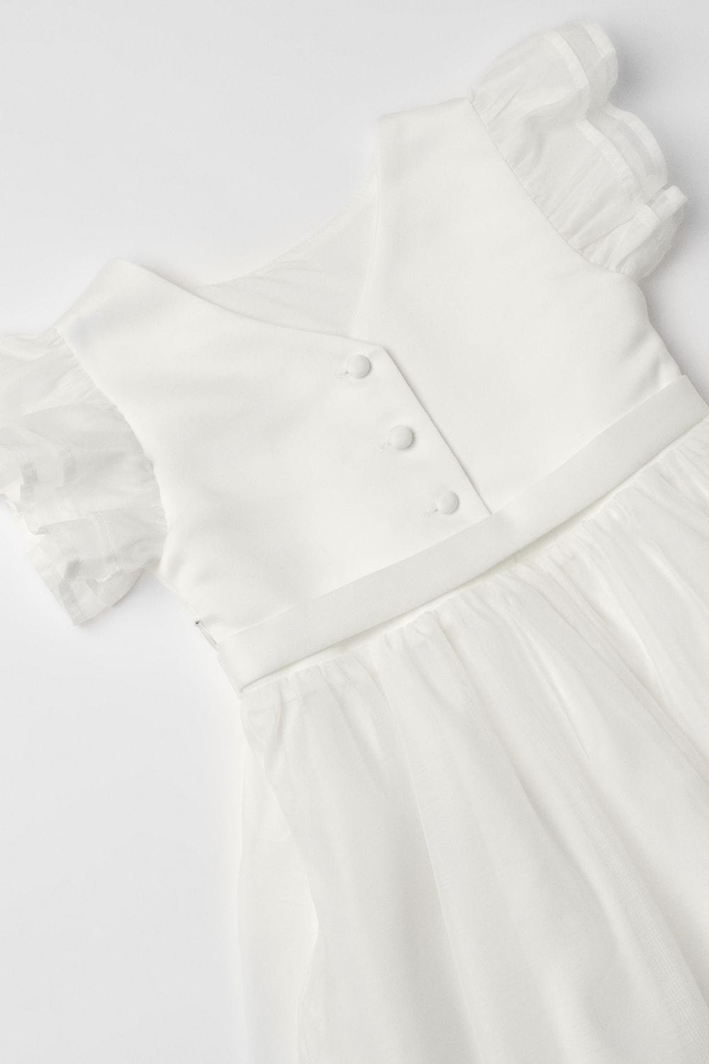 Coast Mesh Flutter Sleeve Flowergirl Dress Ivory image 3