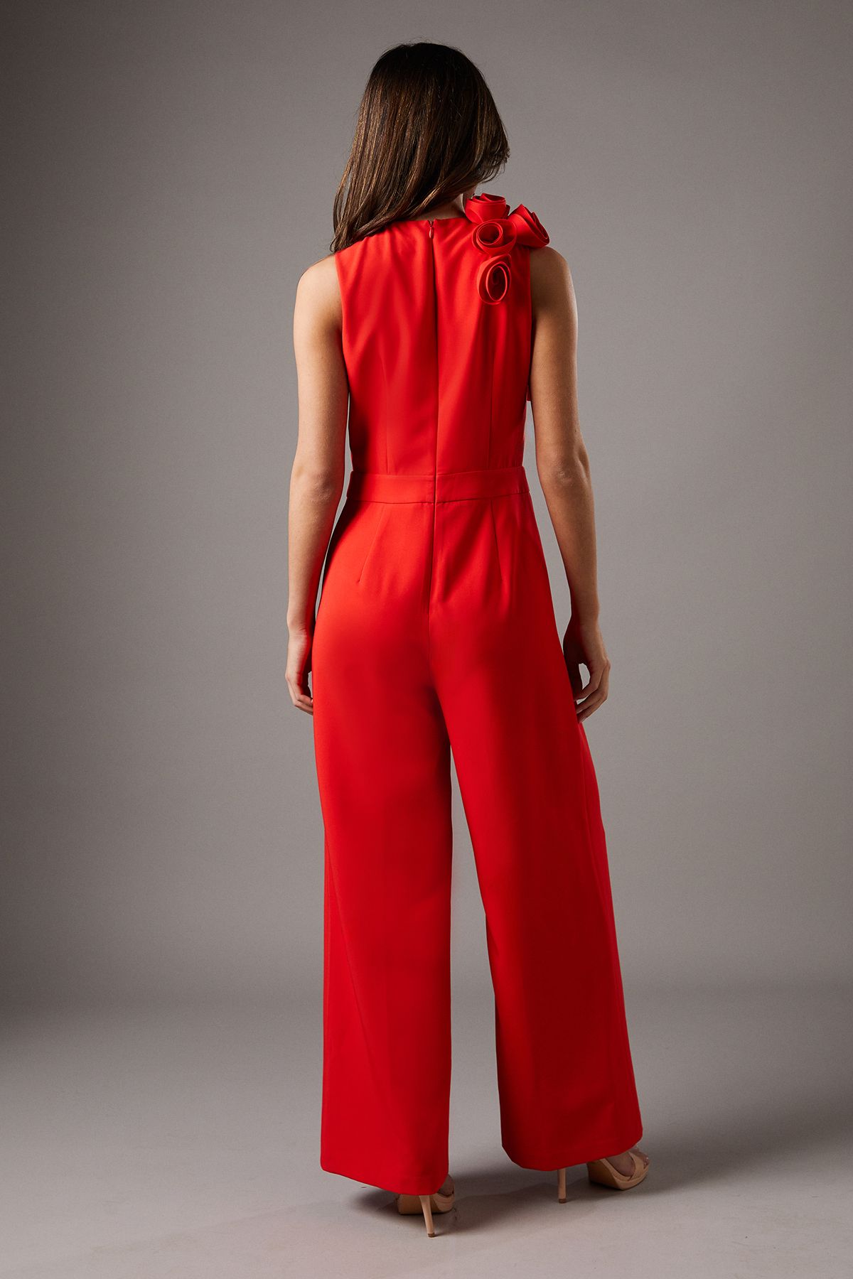 Coast Corsage Detail Pleated Jumpsuit Poppy image 4