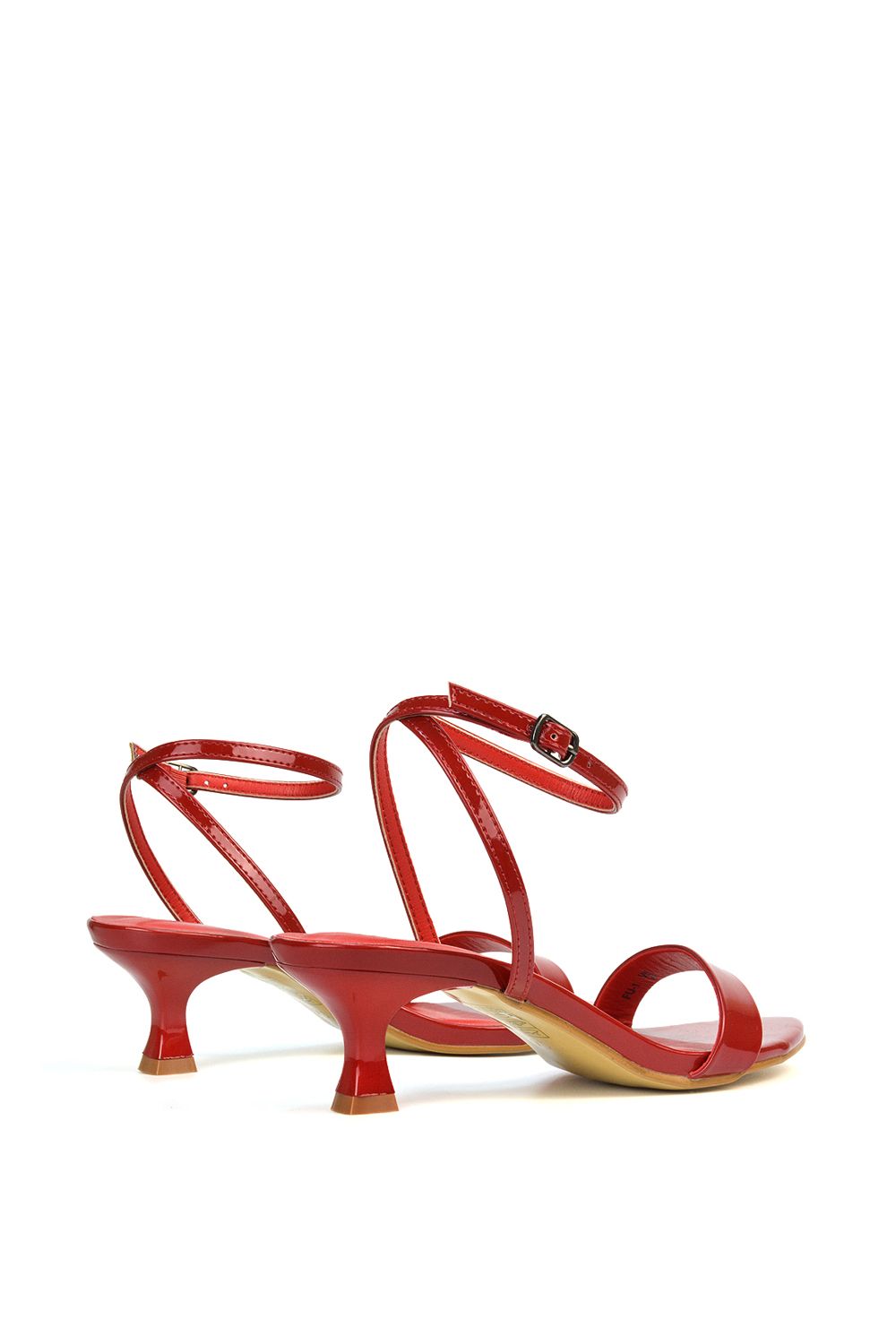 XY London 'Antonia' Kitten Low Heel Strappy Sandal Two Part Heeled Shoes image 4