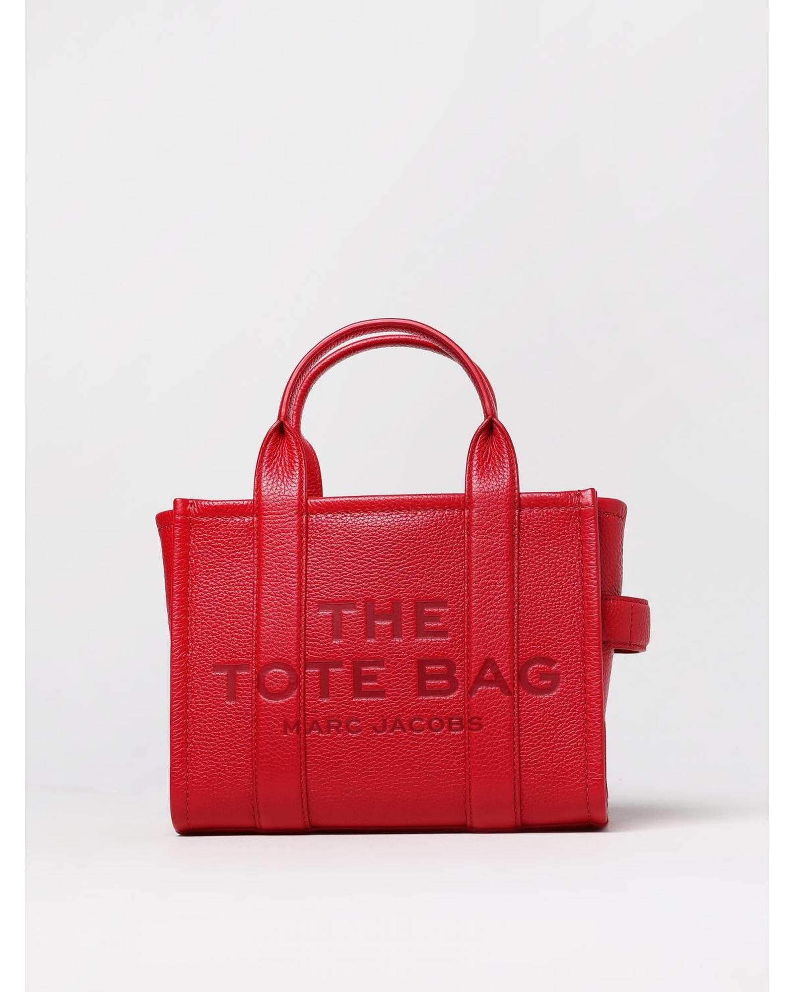 Marc Jacobs The Tote Bag Leather Handbag Wo - Red image 1