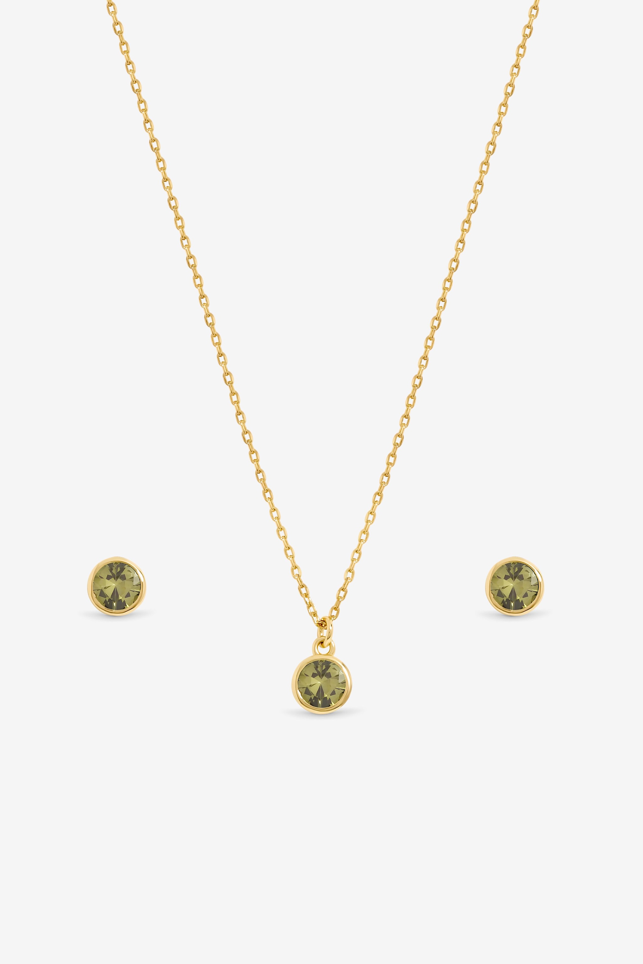 Jon Richard 14Ct Real Gold Plated Birthstone Bezel Set - August - Gift Boxed image 2