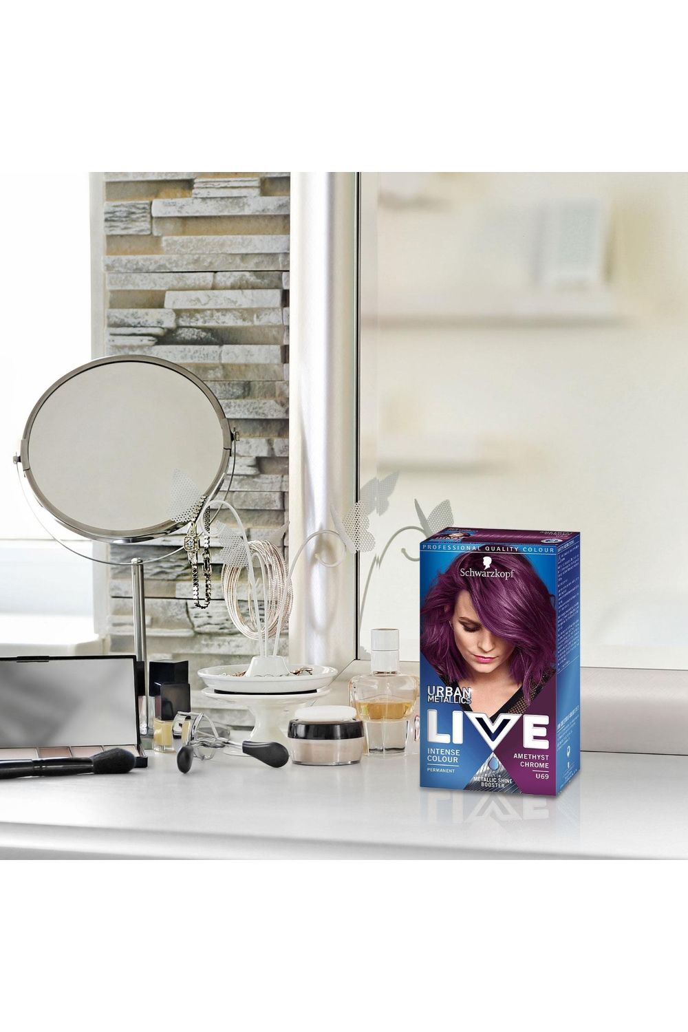 Schwarzkopf LIVE Amethyst Chrome 'Hair Dye' Urban Metallics U69 3 Pack image 2