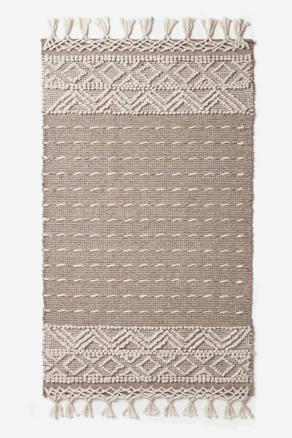 Homescapes Patna Beige & Natural Kilim Wool Rug image 2