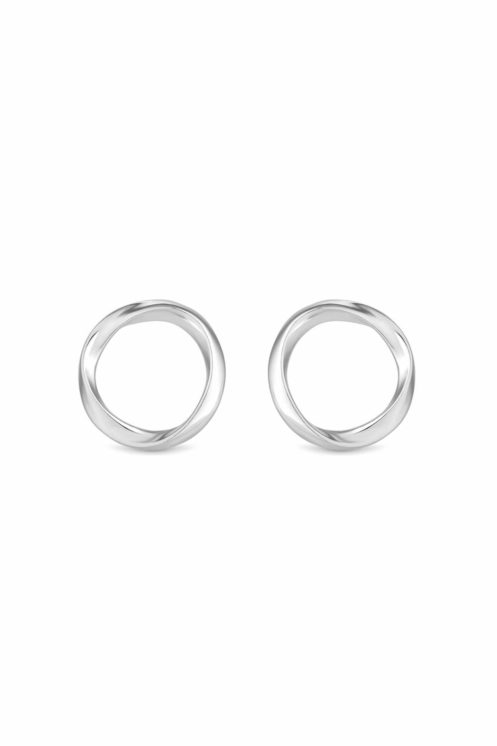 Simply Silver Sterling Silver 925 Polished Open Circle Earrings image 1