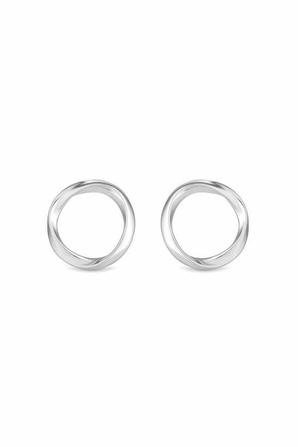 Simply Silver Sterling Silver 925 Polished Open Circle Earrings