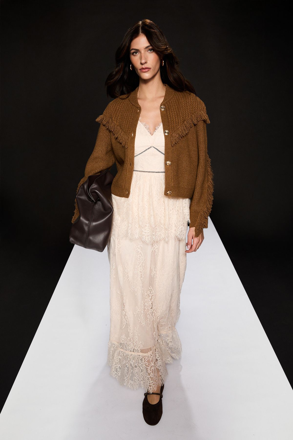 RUNWAY 1.8.1.8 Runway 1.8.1.8. Cable Cardi With Tassel Camel