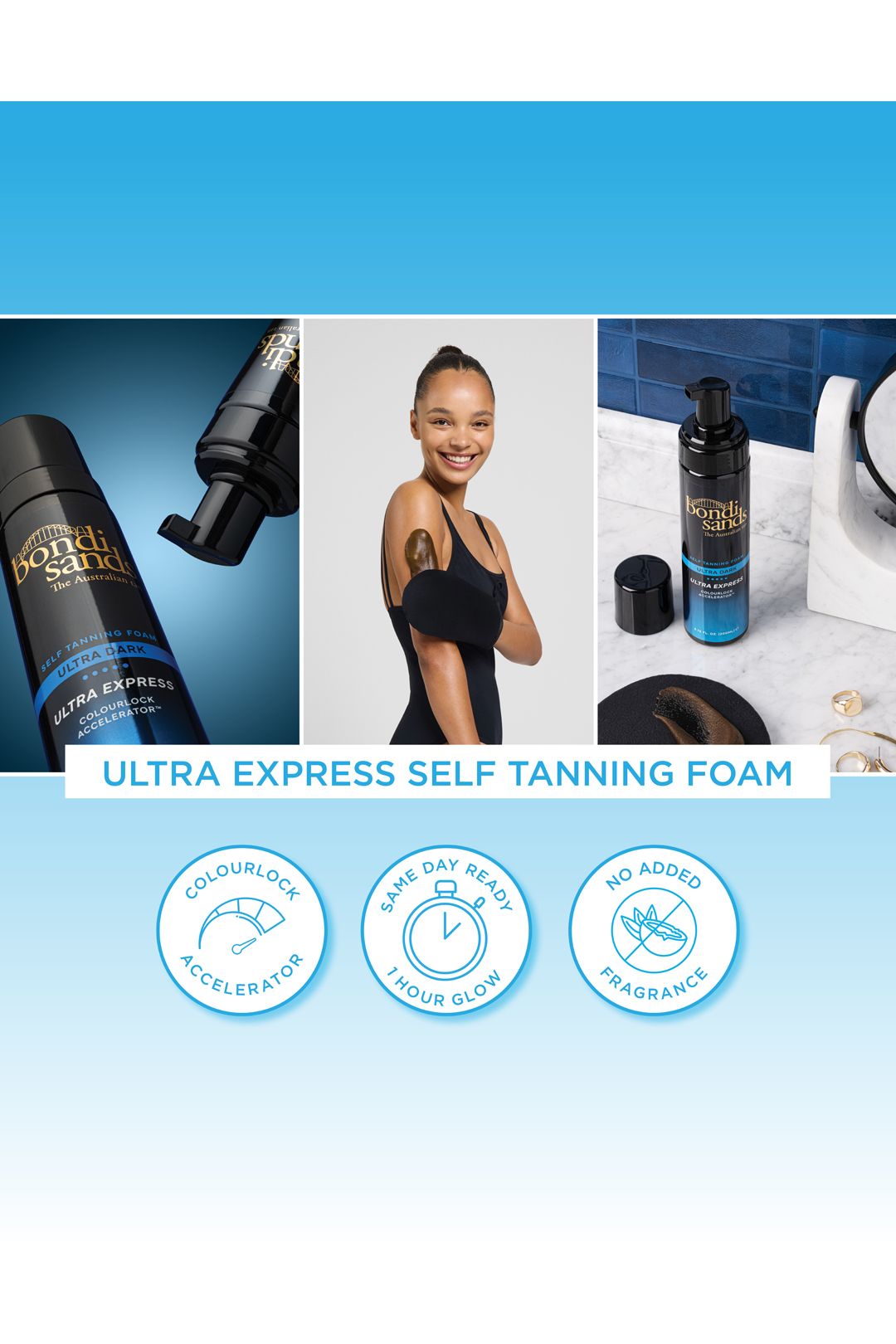Bondi Sands Self Tanning Foam One Hour Express Ultra Dark 200ml Ultra Dark image 5