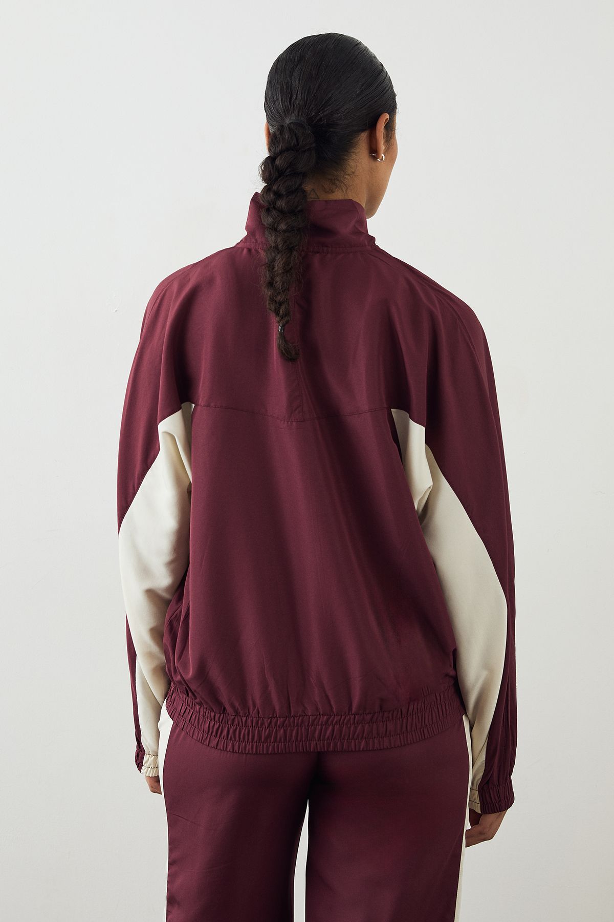 DSGN Studio DSGN Studio Woven Colour Block Jacket Burgundy image 2