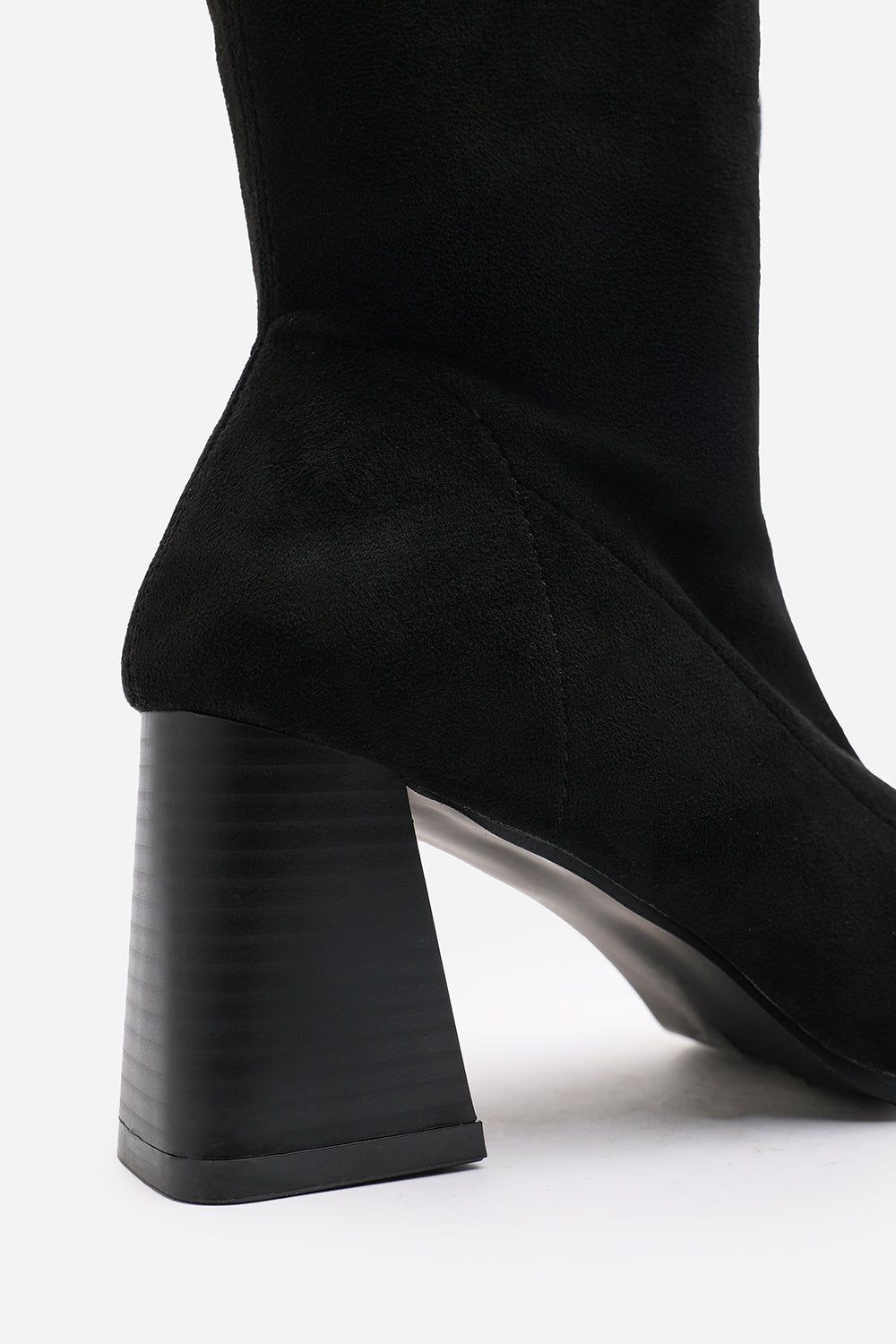 Where's That From 'Yasmine' Stretch Calf Suede Block Heel Boots image 4