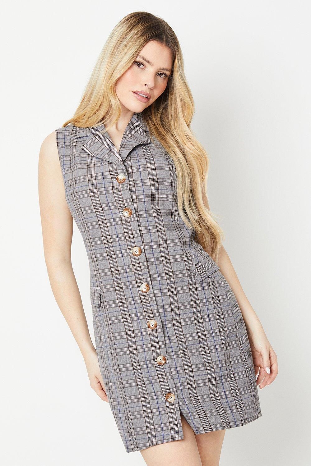 Dorothy Perkins Collar Button Through Shift Dress Multi image 1