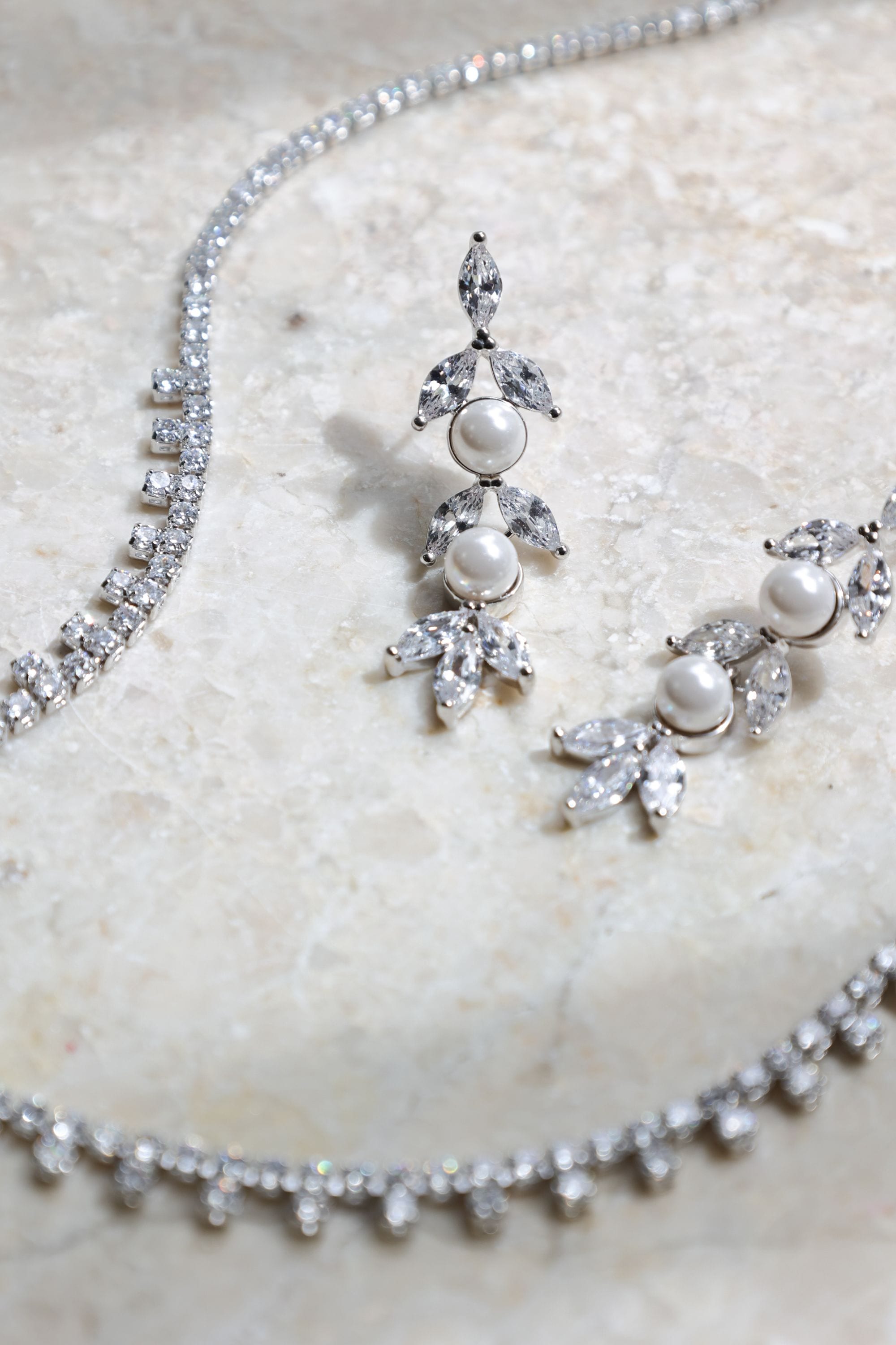 Jon Richard Rhodium Plated Cubic Zirconia Fine Drop Necklace image 3