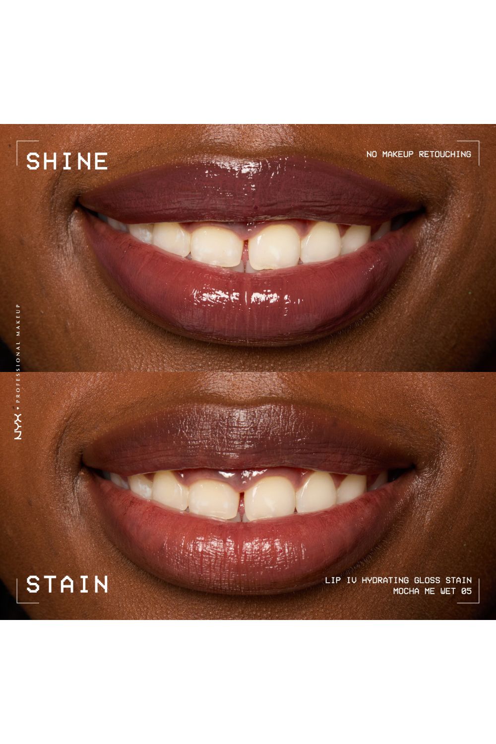 NYX Professional Makeup Lip IV Hydrating Gloss Stain, Lip Gloss 5ml Mocha Me Wet image 6