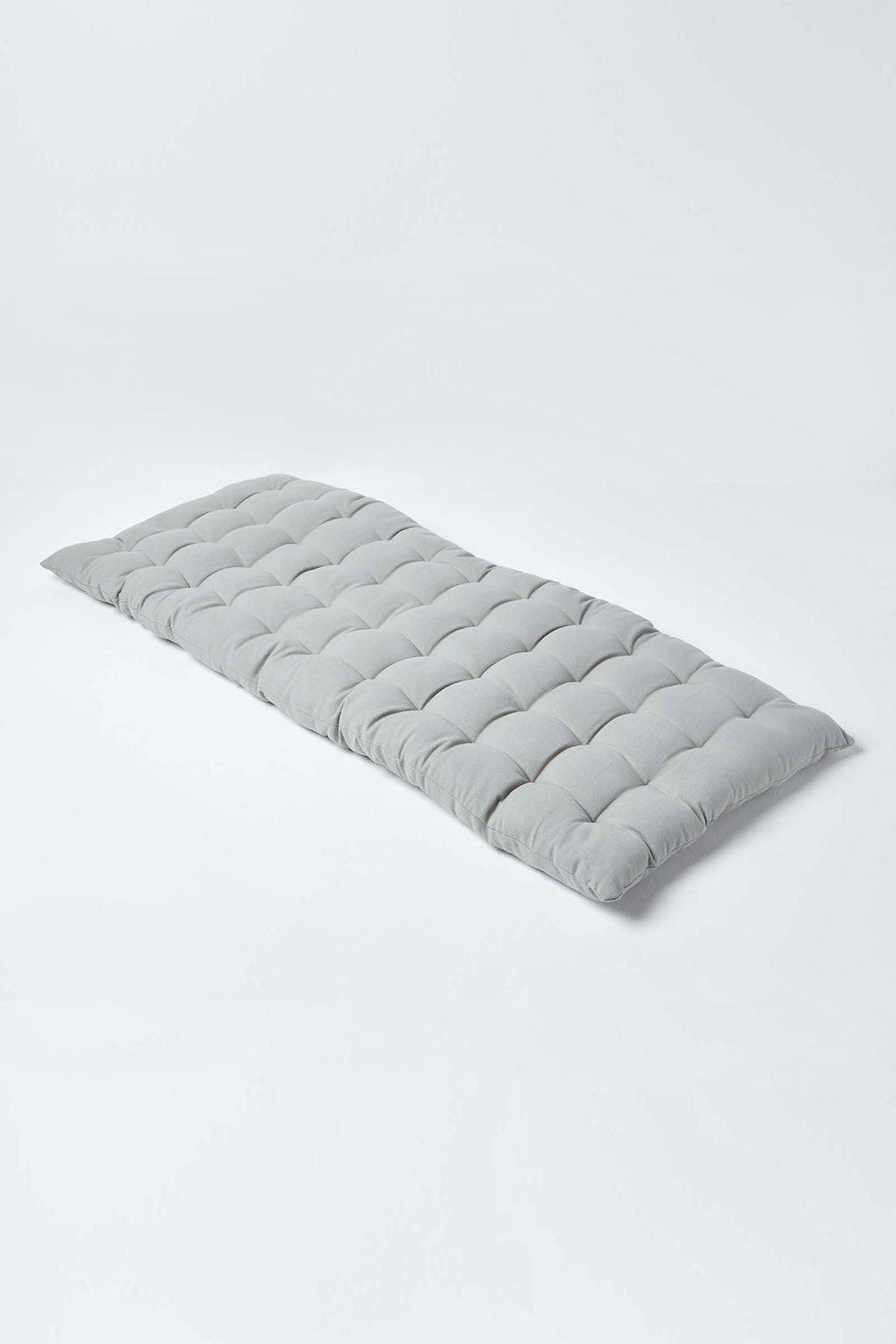 Homescapes Garden Bench Cushion Luxury 2 Seater Cotton Indoor Outdoor Pad, 108 x 42cm