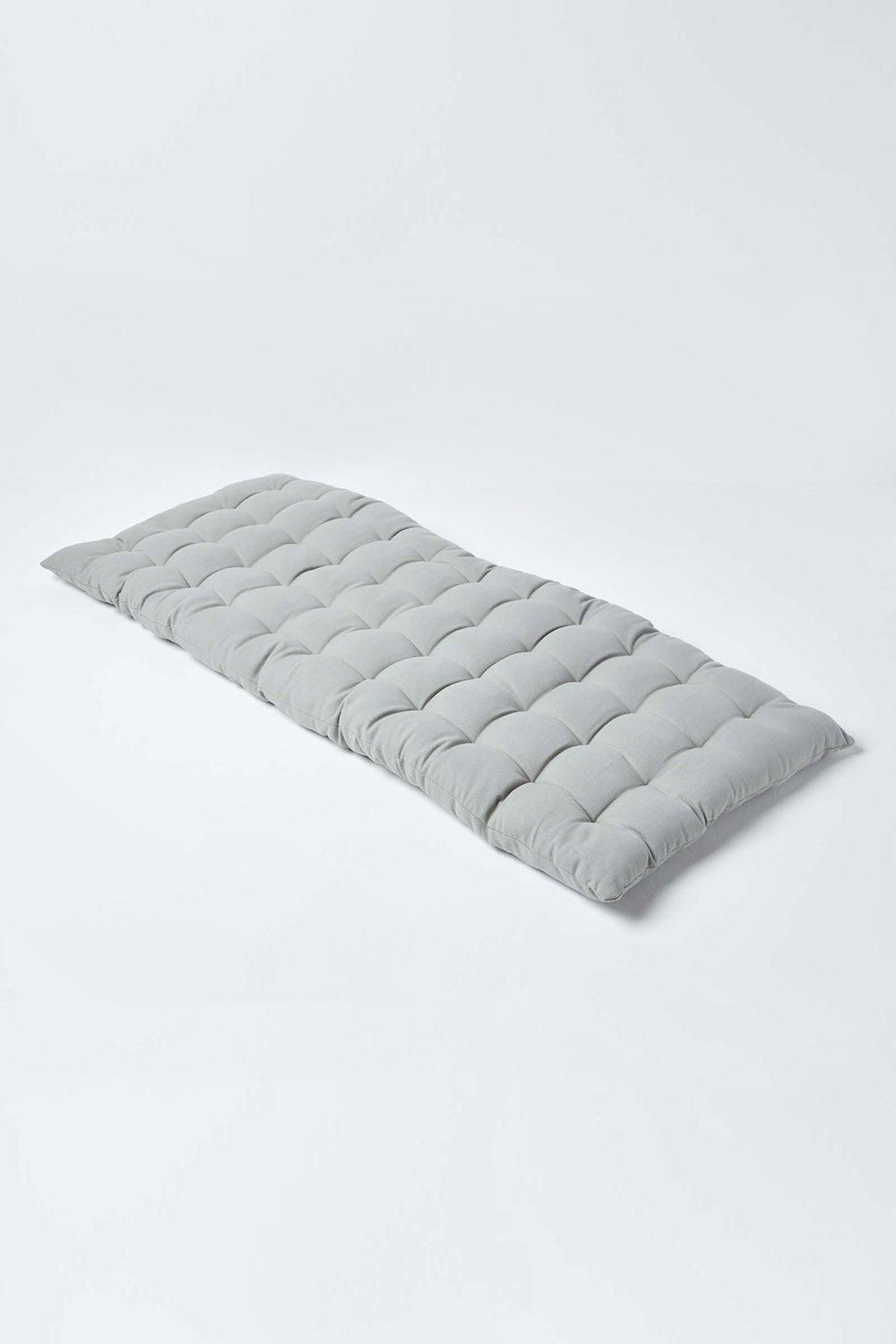 Homescapes Garden Bench Cushion Luxury 2 Seater Cotton Indoor Outdoor Pad, 108 x 42cm image 1