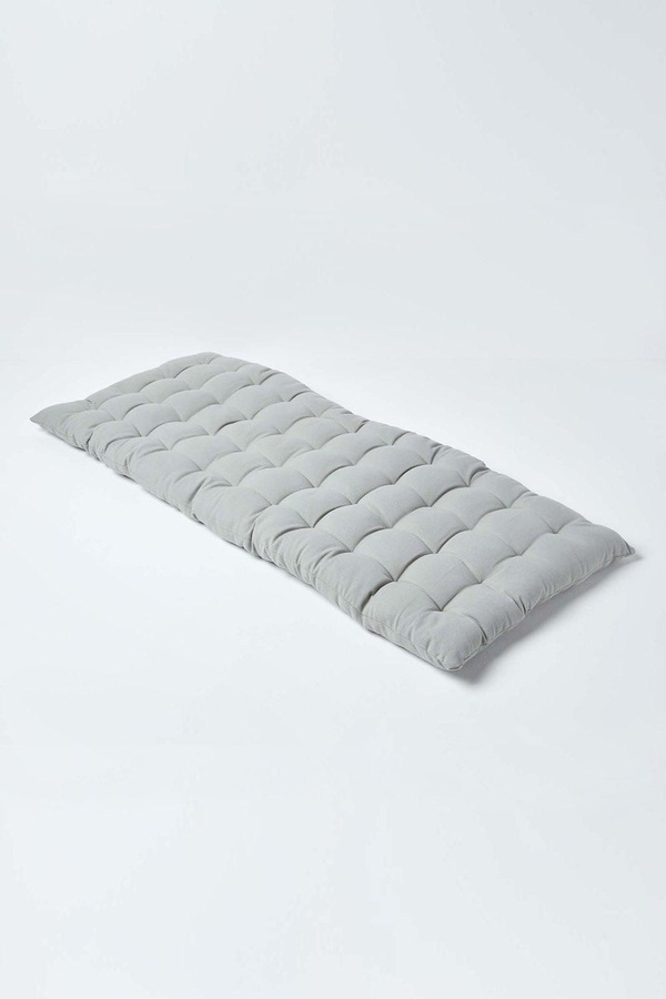 Homescapes Garden Bench Cushion Luxury 2 Seater Cotton Indoor Outdoor Pad, 108 x 42cm
