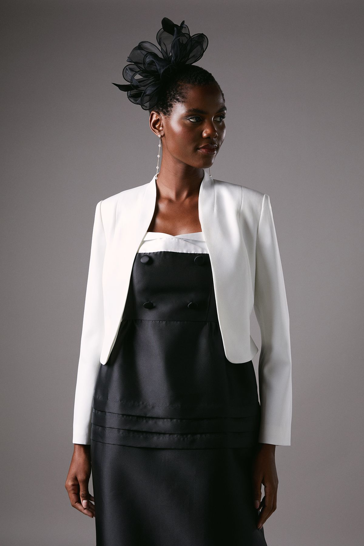 Coast Bow Back Long Sleeve Jacket White image 2