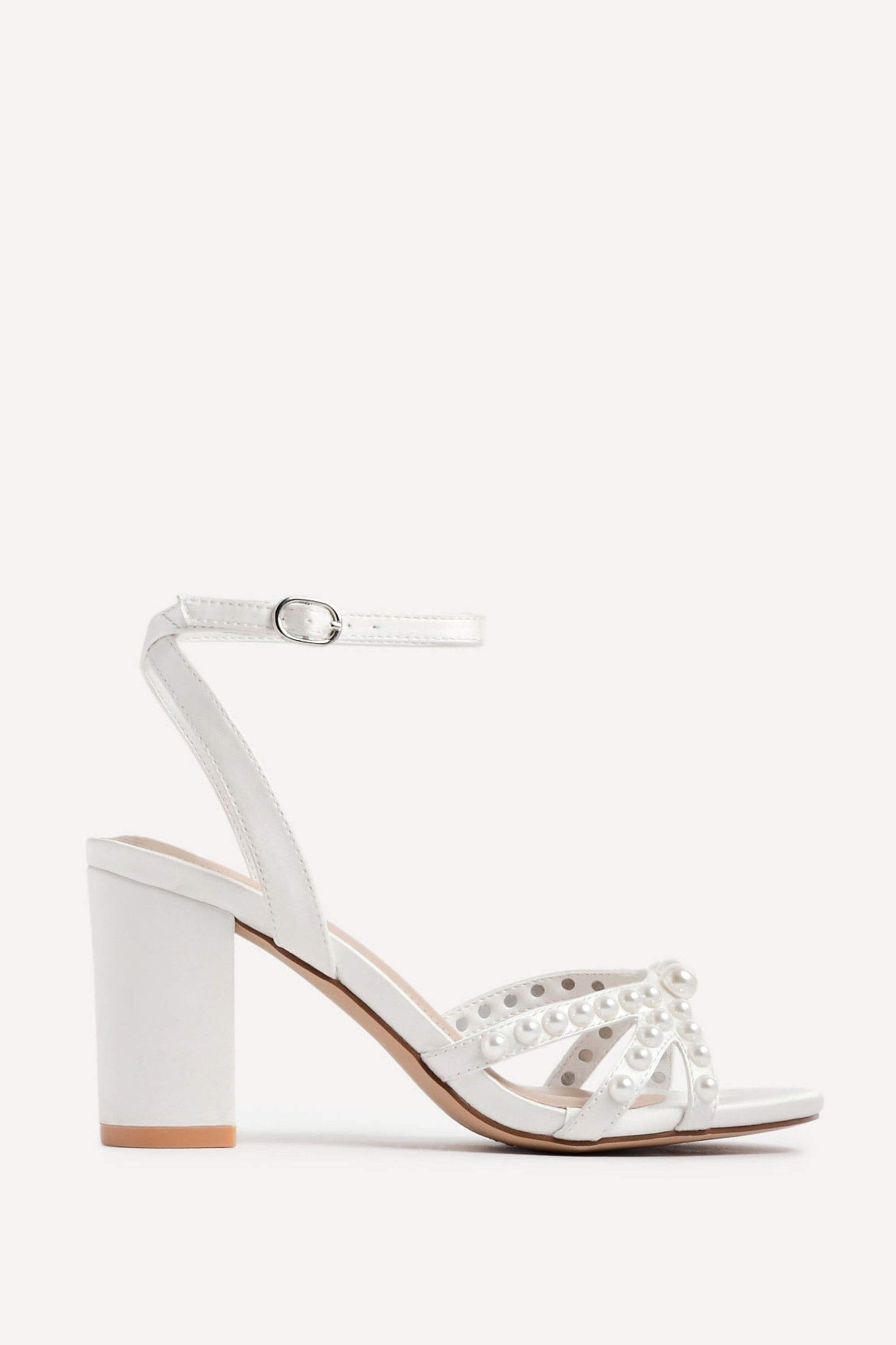 Linzi Enchanted Bridal Ivory Pearl Heeled Sandals
