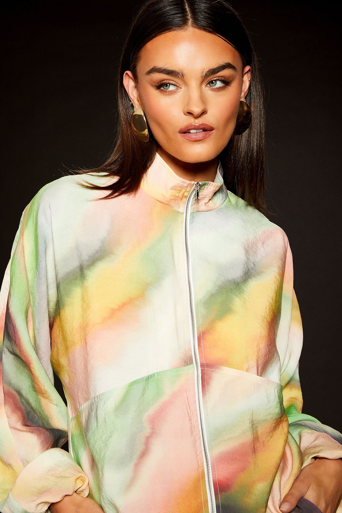 RUNWAY 1.8.1.8 Runway 1.8.1.8 Printed Long Line Bomber Multi image 2