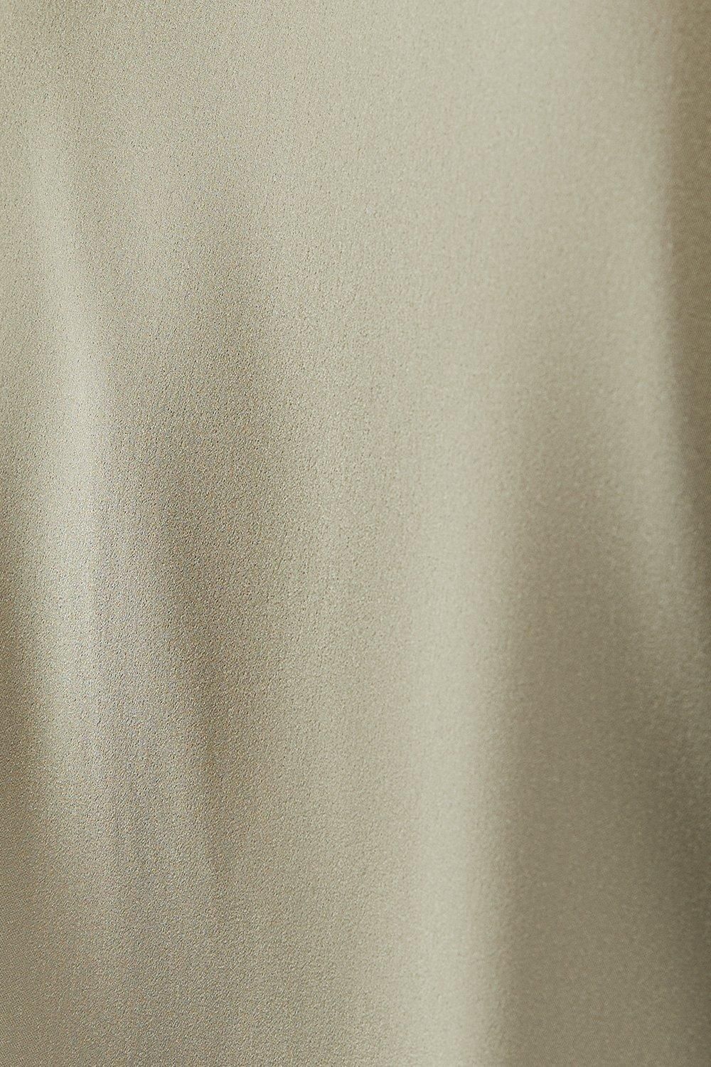 MissPap Satin Off Shoulder Asymmetric Bodycon Mini Dress Khaki image 5