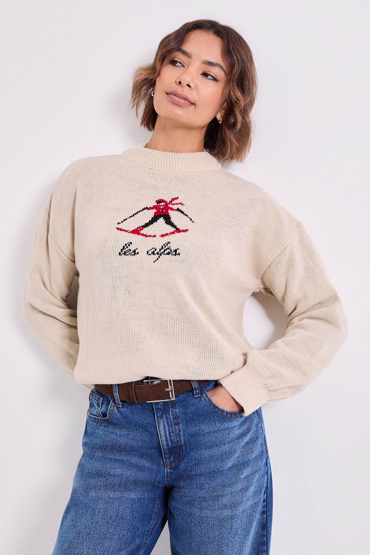 Dorothy Perkins Ski Alps Christmas Jumper Ivory