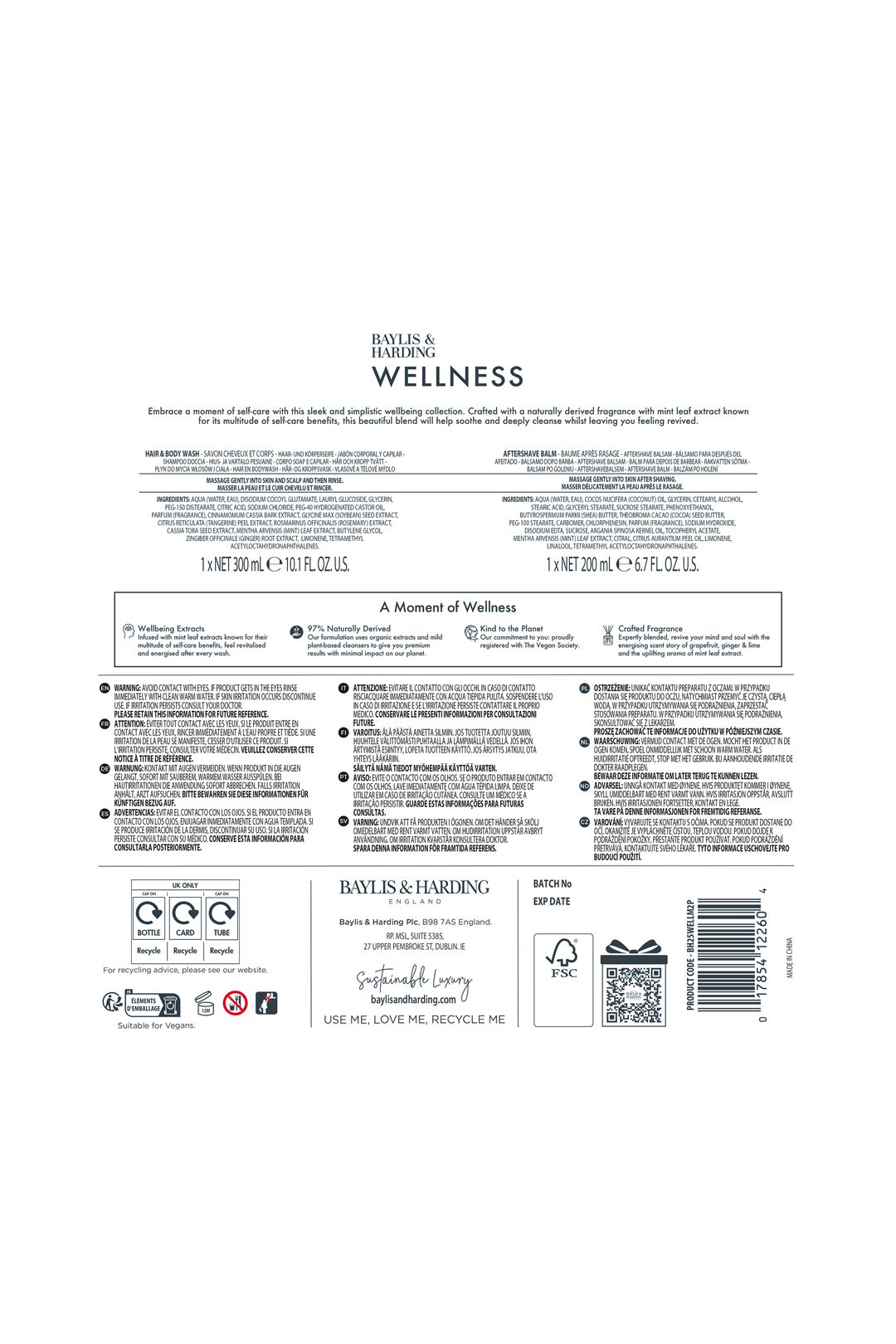 Baylis & Harding Wellness For Men Revived & Ready Gift Set Multi image 8