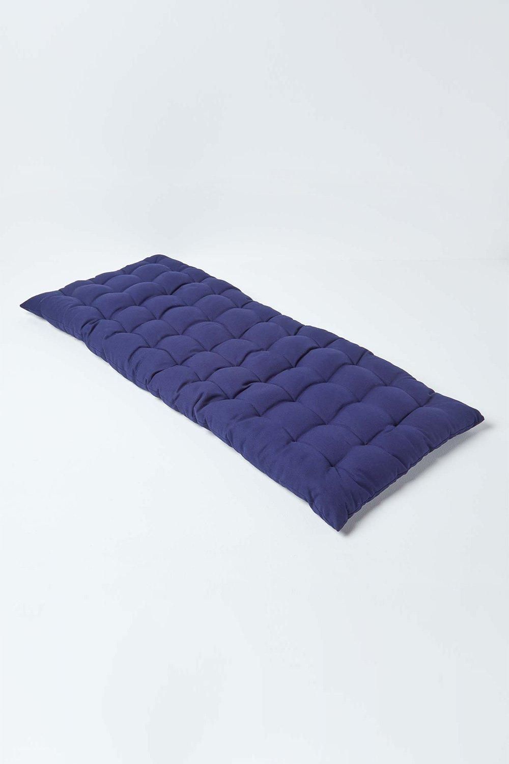 Homescapes Garden Bench Cushion Luxury 2 Seater Cotton Indoor Outdoor Pad, 108 x 42cm image 1