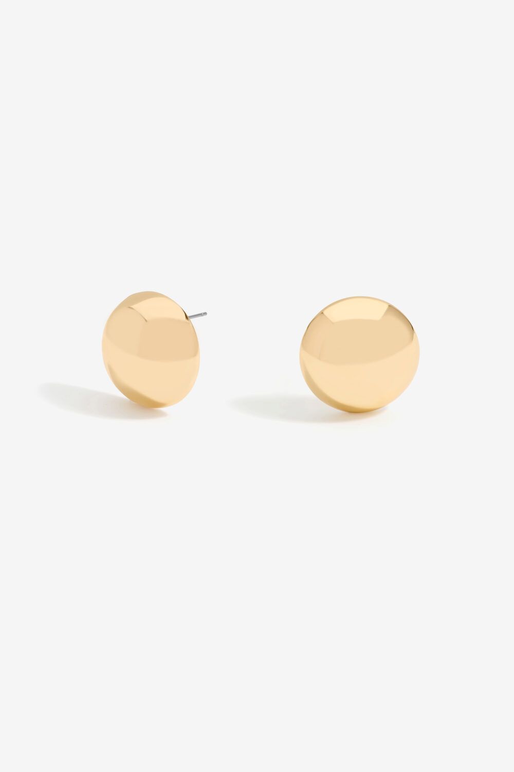 Mood Mood Gold Polished Statement Dome Stud Earrings