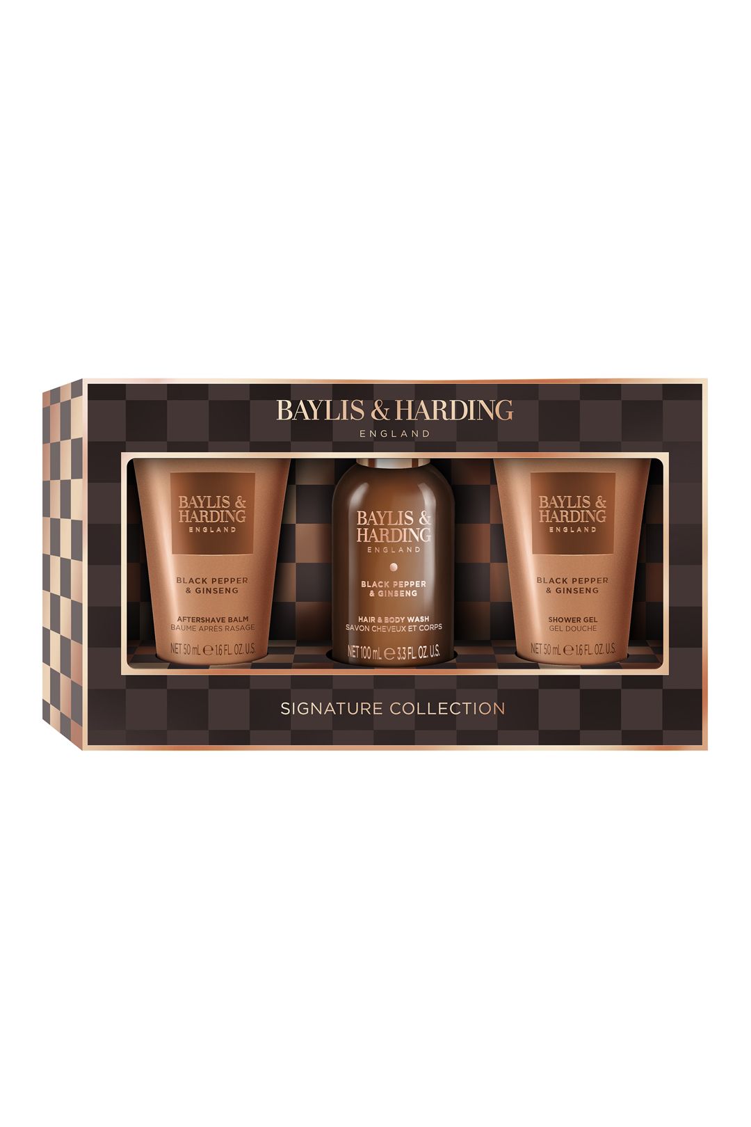 Baylis & Harding Black Pepper & Ginseng Men's Luxury Mini Trio Gift Set Multi image 2