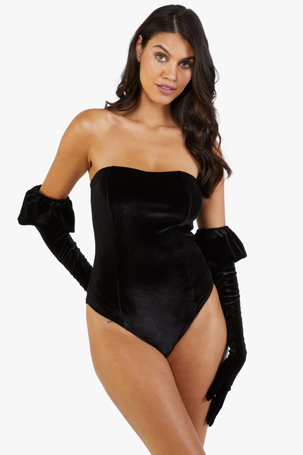 Playful Promises Halina Puff-Sleeve Body With Built-In Gloves image 2