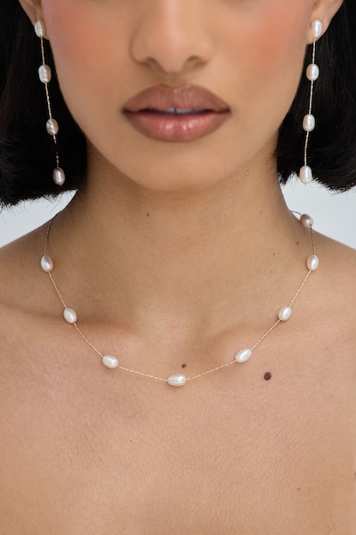 Jon Richard Gold Plated Fine Chain And Freshwater Pearl Necklace
