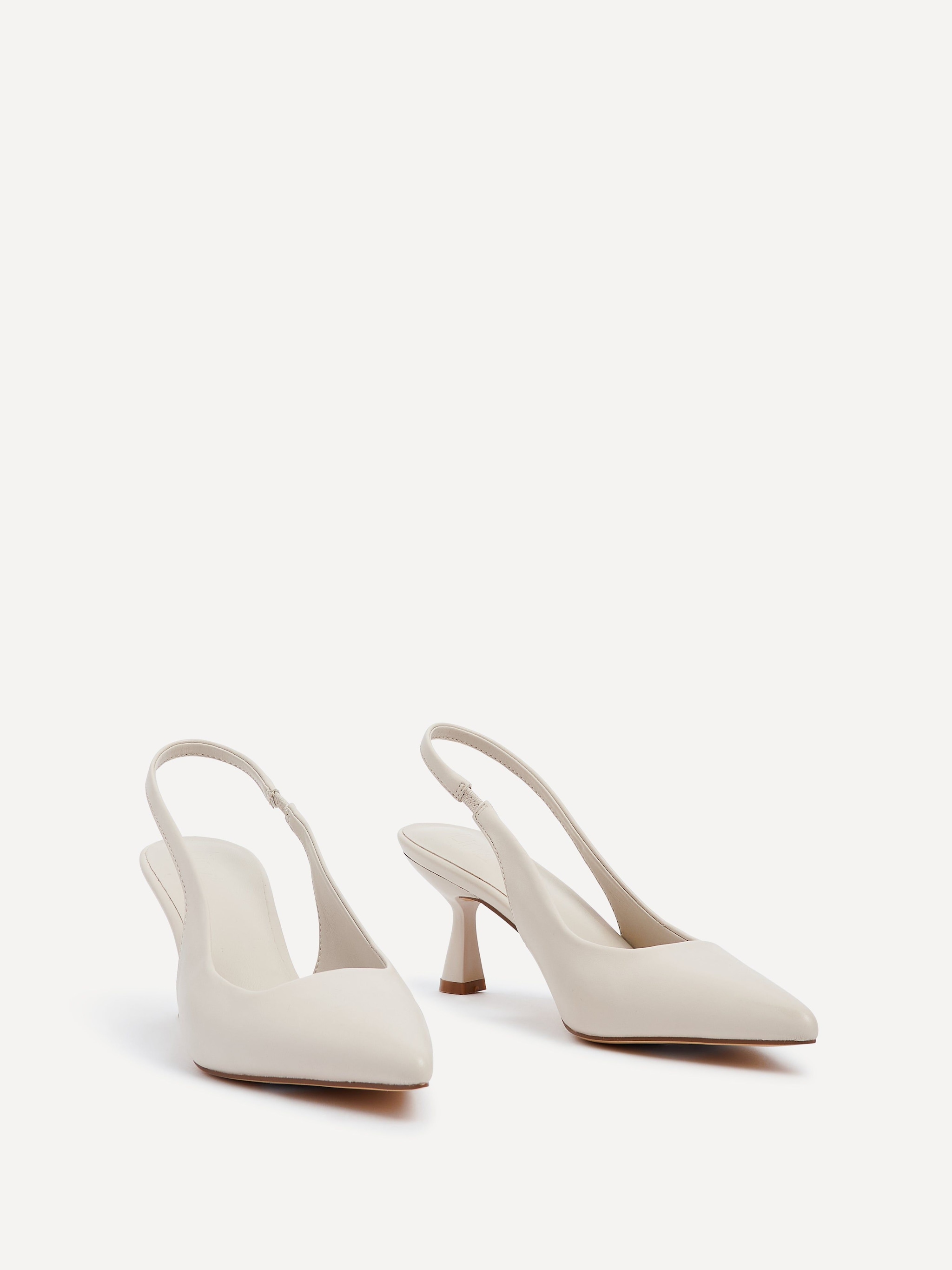 Linzi Presley Nude Faux Leather Sling Back Low Court Heel image 3