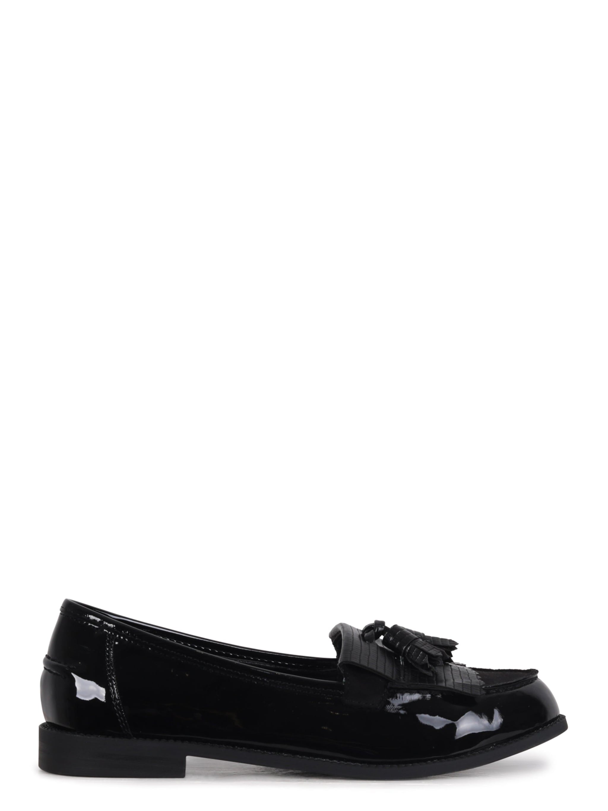 Linzi Rosemary Black Patent Lizard Classic Slip On Loafer image 1