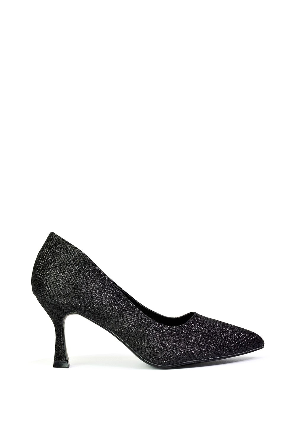 XY London 'Romi' Pointed Toe Court Shoes Mid Stiletto Heels image 1