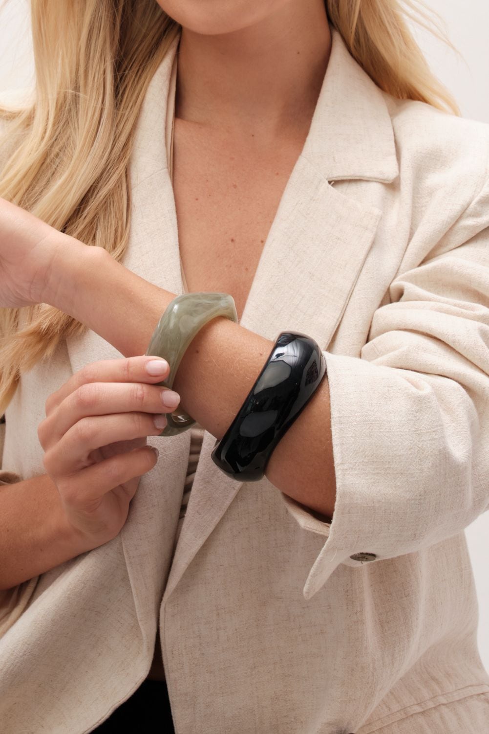 Mood Blue Resin Statement Stacker Bracelet image 2