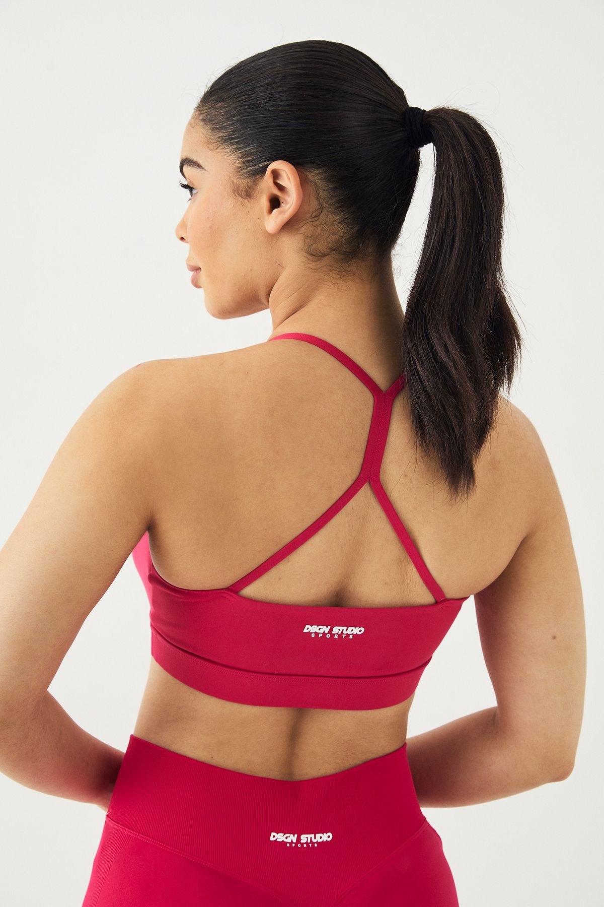 DSGN Studio DSGN Studio T Back Sports Bra Raspberry image 4