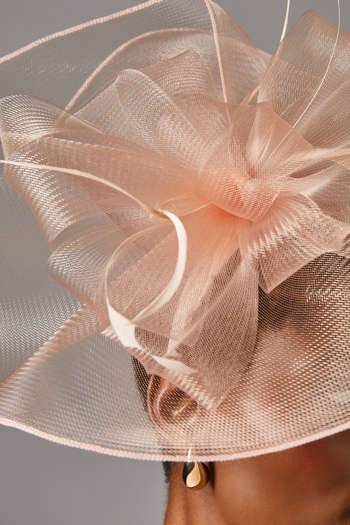 Coast Structured Mesh Bow Flat Fascinator Blush image 3
