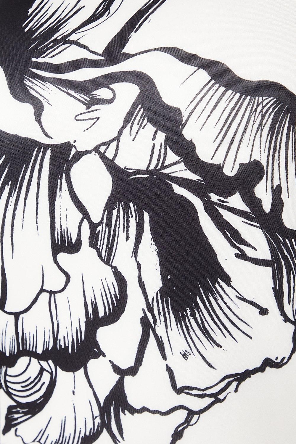 Coast Plus Colour Block Scuba Midi Dress Mono image 5