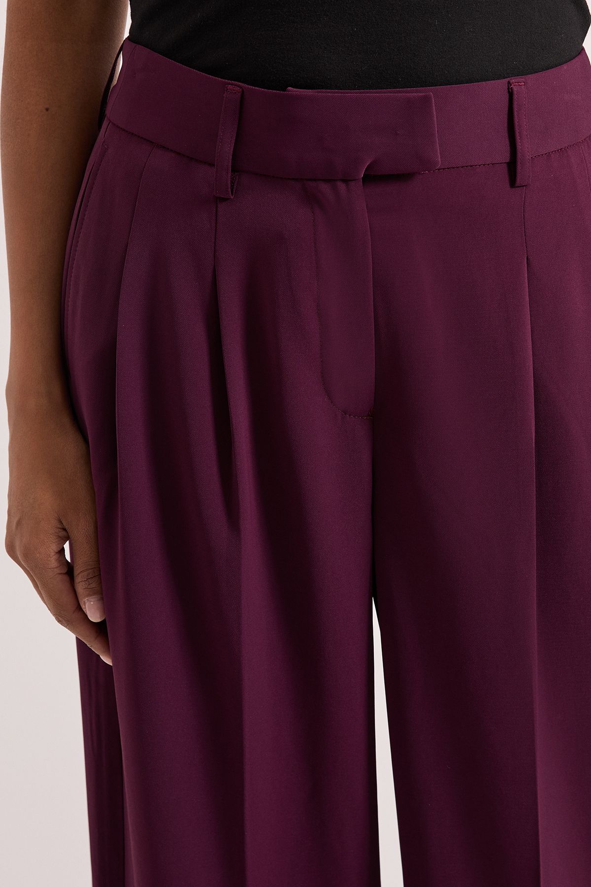 Dorothy Perkins Pleated Wide Leg Trouser Berry image 5
