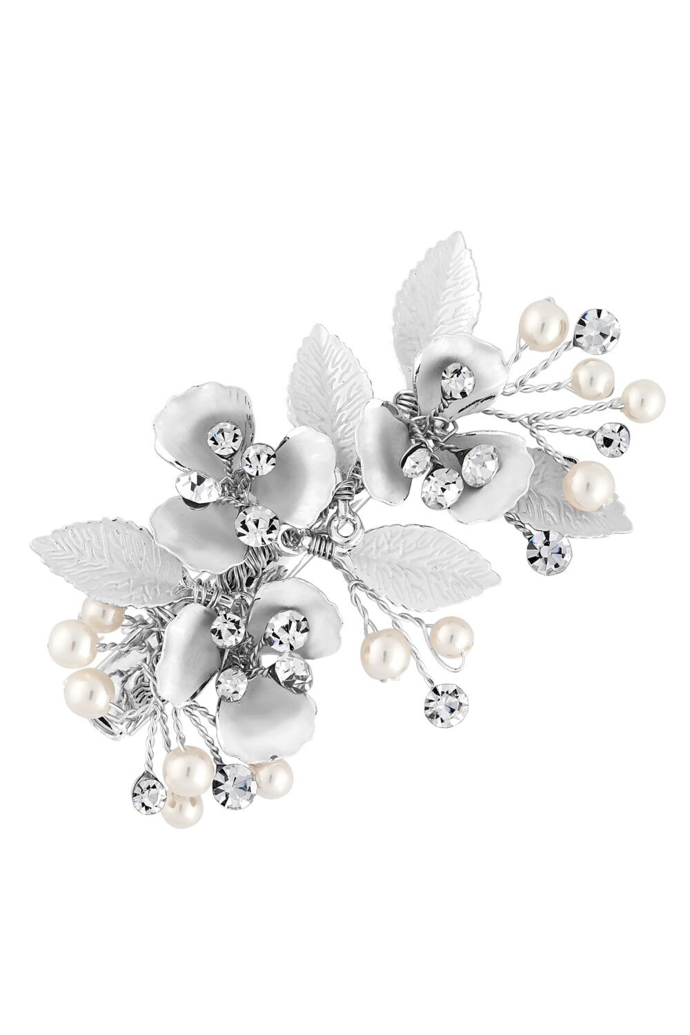 Jon Richard Greta Painted Silver Leaf Scatter Crystal Clip image 1